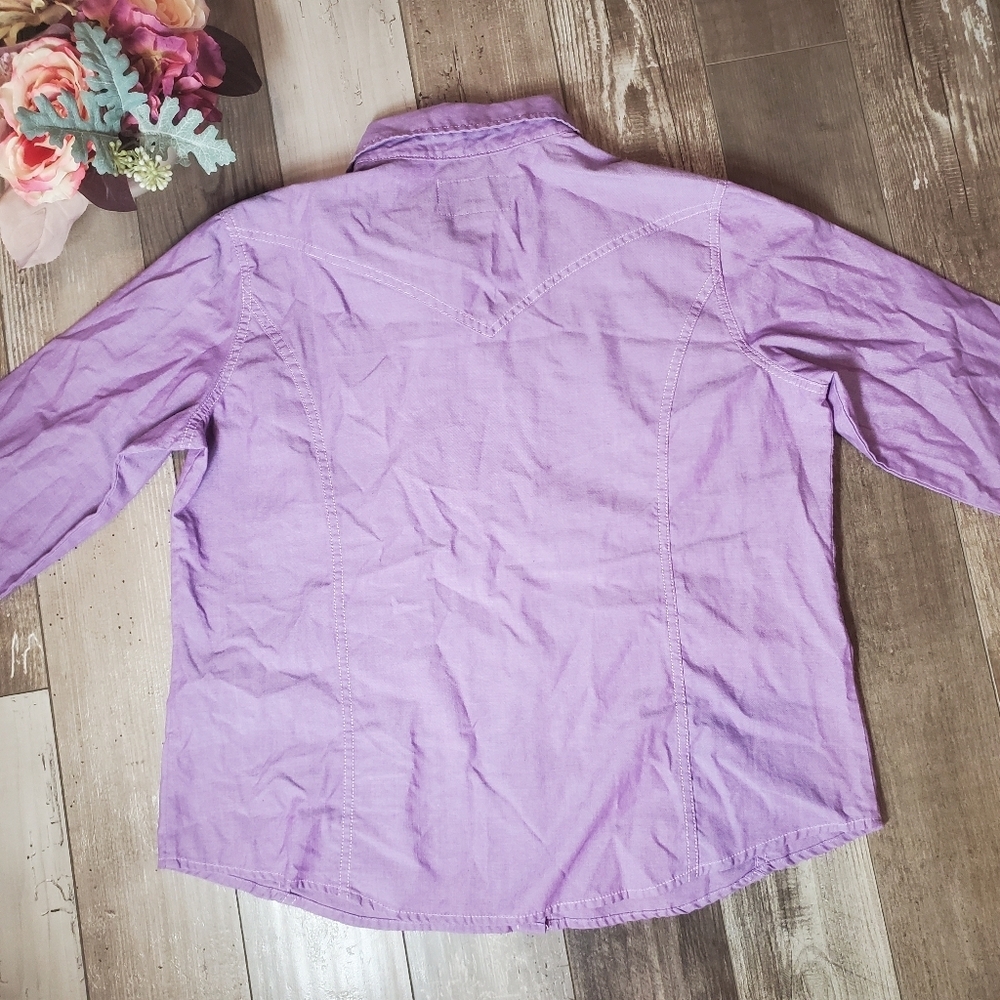 C.E.‎ Schmidt Workwear Purple Snap Button Collare… - image 16